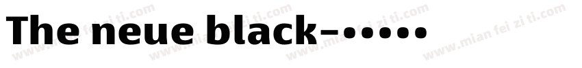 The neue black字体转换